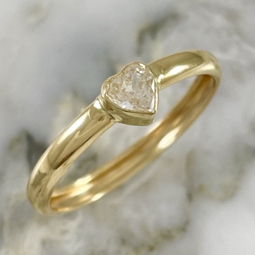 Solitaire Heart Ring