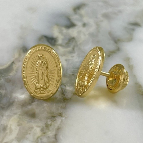 Virgin Of Guadalupe Halo Earrings