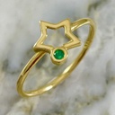 Emerald Figures Silhouette Ring