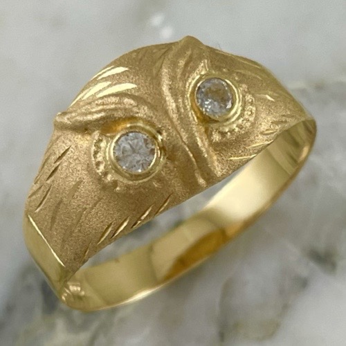 Matte Owl Ring