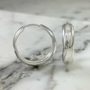 Thin Smooth Half-Round Hoop Earring