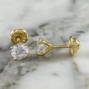 Elegant Zircon Circle Screw-Back Stud