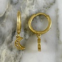 Candonga Broche Media Luna Colgante