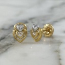 Wavy Heart Screw-back Stud