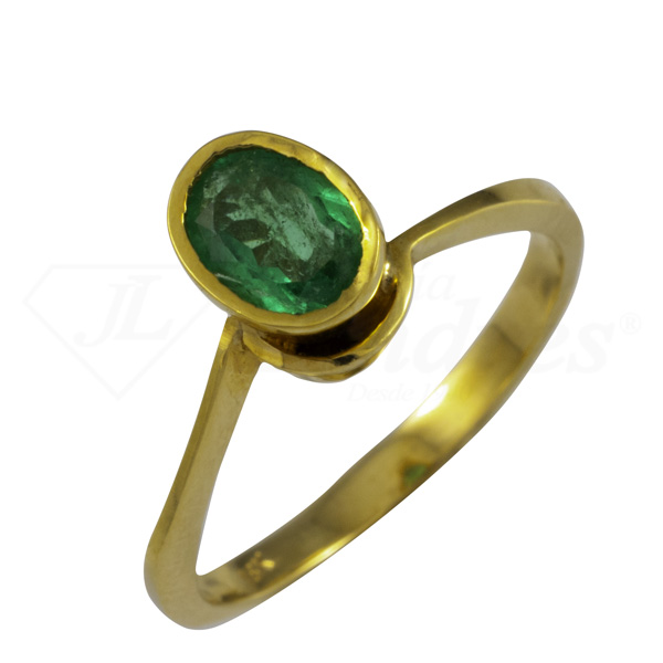 Emerald Oval Ring 
