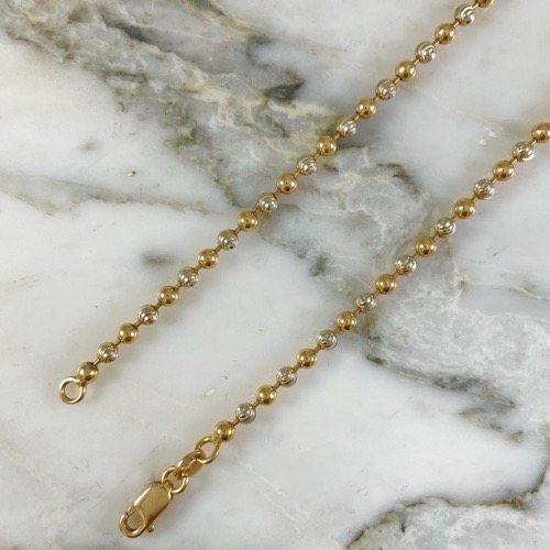 3MM Diamond Ball Military Anklet