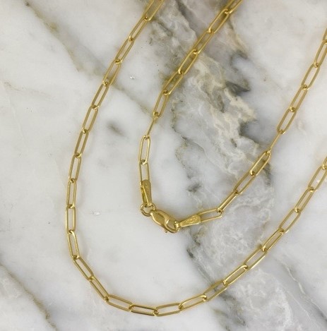  Square Hoops Chain 2MM 45Cm