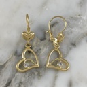 Double Central Heart Earrings