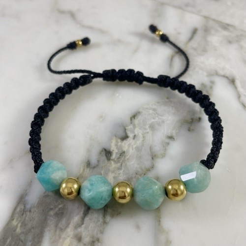 Peruvian Amazonite Bracelet – 6MMx3, 3MMx2