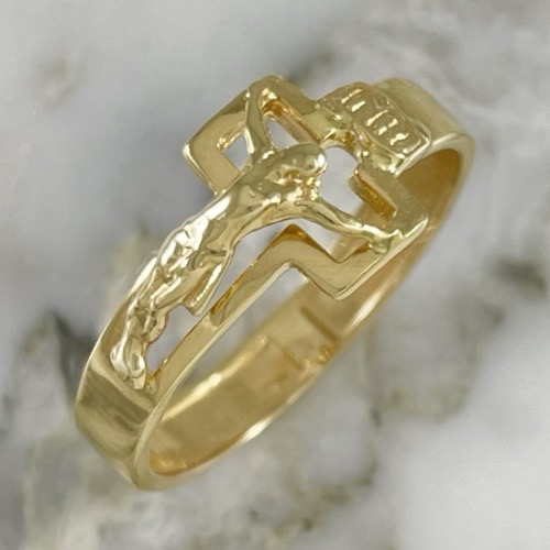 Anillo Inri Silueta Cruz