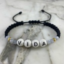 Square Chalcedony Life Bracelet 4MMx2