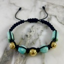 Manilla Amazonita Peruana y Tubo Amazonita China 8MMx3