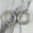 Engraved Oval Hoop Earring