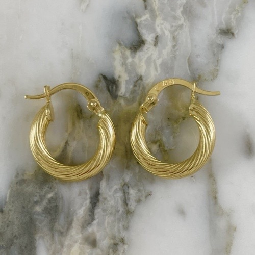 Twisted Spiral Hoop Earring