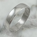4 mm plain half-round sterling silver band