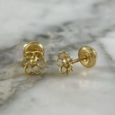 Anemone Flower Screw-back Stud