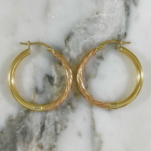 Smooth Melcocha Hoop Earring