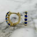 Sapphire Aura Hoop Earring