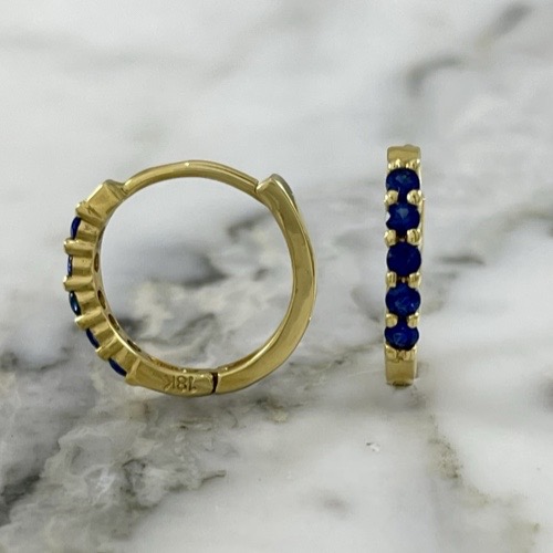 Sapphire Stream Hoop Earring