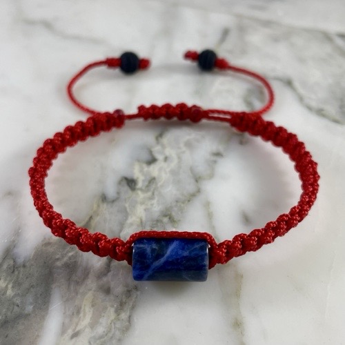 Neoprene Tube Lapis Lazuli Bracelet