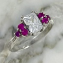  Espace Solitaire Silver Ring