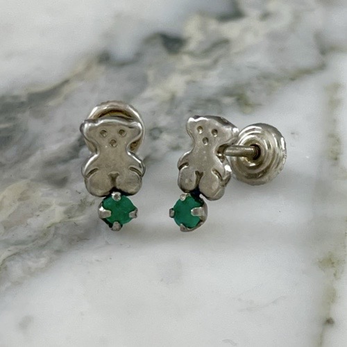 Emerald Tous Screw-Back Stud