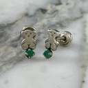 Emerald Tous Screw-Back Stud