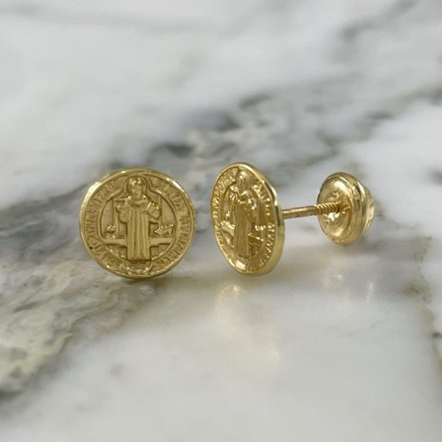 Threaded Stud Earring of Saint Benedict