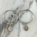Miraculous Virgin Dangle Hoop Earring