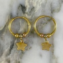 Small Hoop Earring with 2MM Ball Shapes