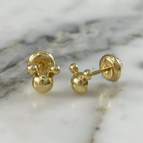 Smooth Mickey Mouse Screw-Back Studs