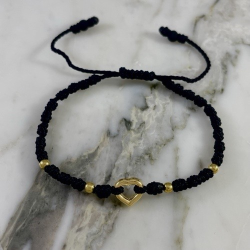 Heart Outline Knotted Bracelet 3MMx4