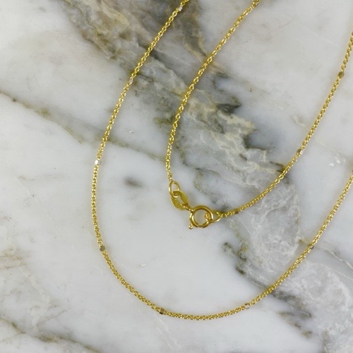 Cadena Aros Tubo Diamantado 45Cm