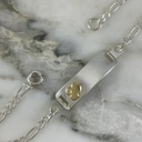 Double Heart Baby Plate Bracelet 3x1