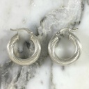 Fine Twisted Tube Hoop Earring