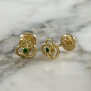 Screw-back Knot Zircon Stud