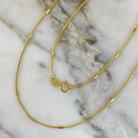 Foxtail Chain Diamond Tube 1MM 45Cm