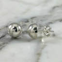 8mm Half Ball Stud Earring