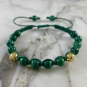 Smooth Malachite Bracelet 6MMx2
