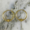 Medium Twisted Sphere Hoop Earring
