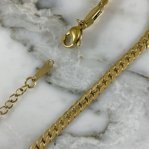 Pulsera Cubana Plana 4MM