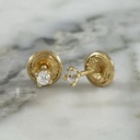 Lightweight Zircon Circle Screw-Back Stud