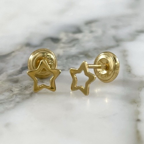 Light Star Silhouette Stud