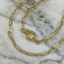 PaperClip Chain Hoop Brooch 40 Cm