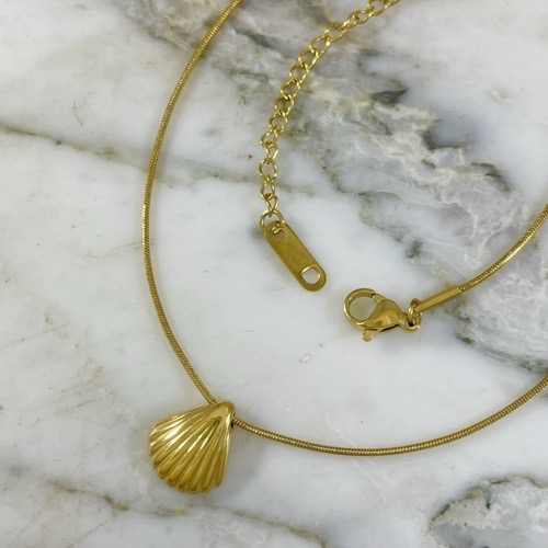 Scallop Shell Snake Chain 40 cm