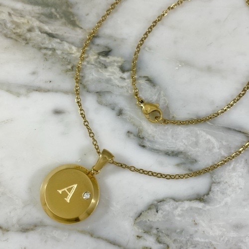 Cadena Aros Medalla Inicial 45 Cm