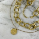 Oval Ring Chain Sun Medal 40 Cm
