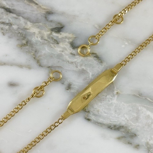 2MM Cuban Link Plate Bracelet