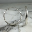 Elegant Smooth Half-Round Hoop Earring