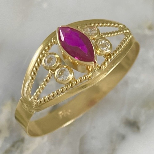 Anillo Marquise Hileli
